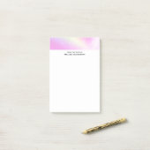 Pink Sky mit Lemon Gelber Regenbogen Post-it Klebezettel (Auf Schreibtisch)