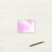 Pink Sky mit Lemon Gelber Regenbogen Post-it Klebezettel (Auf Schreibtisch)