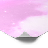 Pink Sky mit Lemon Gelber Regenbogen Poster (Ecke)