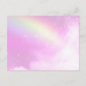 Pink Sky mit Lemon Gelber Regenbogen Postkarte (Vorderseite)
