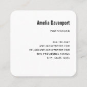 Pink Sky mit Lemon Gelber Regenbogen Quadratische Visitenkarte (Rückseite)