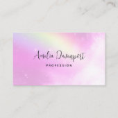 Pink Sky mit Lemon Gelber Regenbogen Visitenkarte (Vorderseite)