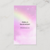 Pink Sky mit Lemon Gelber Regenbogen Visitenkarte (Vorderseite)