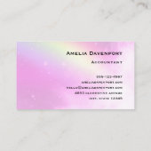 Pink Sky mit Lemon Gelber Regenbogen Visitenkarte (Rückseite)