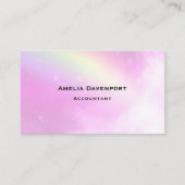 Pink Sky mit Lemon Gelber Regenbogen Visitenkarte (Vorderseite)