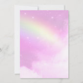 Pink Sky mit Lemon Yellow Rainbow Save the Date (Rückseite)