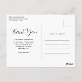 Pink Sky mit Lemon Yellow Rainbow Vielen Dank Postkarte (Rückseite)