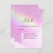 Pink Sky mit Lemon Yellow Rainbow Wedding RSVP (Vorne/Hinten)