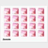 Pink Sky Quadratischer Aufkleber (Blatt)