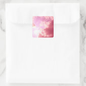 Pink Sky Quadratischer Aufkleber (Tasche)