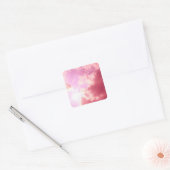 Pink Sky Quadratischer Aufkleber (Umschlag)