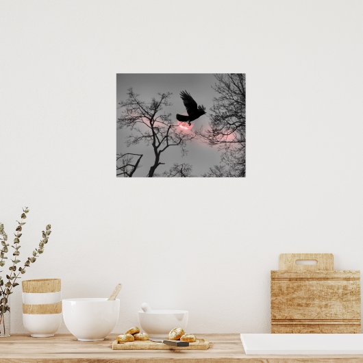 Pink Sky Stripe Poster (Küche)