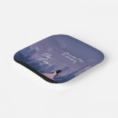 Pink & Slate Blue Paris Feuerwerk Quinceañera Tri- Pappteller (Gewinkelt)