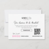 Pink Sleek Modern Business Danke Karte (Rückseite)