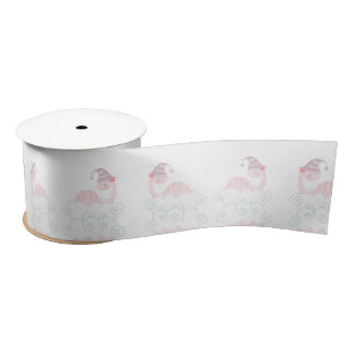 Pink Sleep Dinosaurier Ribbon Satinband