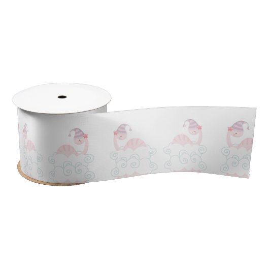 Pink Sleep Dinosaurier Ribbon Satinband (Spule)