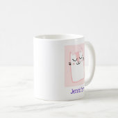 Pink Sleeping Kitty Cat Kaffeetasse (VorderseiteRechts)