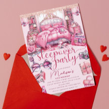 Pink Sleepover Girl Geburtstags-Glitzer