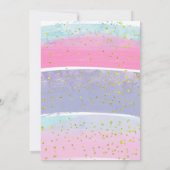 Pink Sleigh Floral Winter Baby Dusche Einladung (Rückseite)