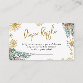 Pink Sleigh Oh, was Spaß Winter Windel Raffle Begleitkarte