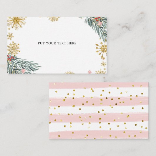 Pink Sleigh Oh What Fun Winter Insert Card (Vorne/Hinten)