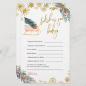 Pink Sleigh Weihnachtsdusche Wünsche für Baby (Vorne/Hinten)