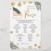 Pink Sleigh Winter Baby Dusche, was in Ihrer Tasch (Vorderseite)