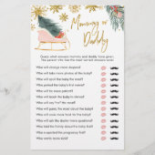 Pink Sleigh Winter Baby Shower Mommy oder Daddy (Vorderseite)