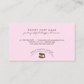 Pink Slice Cheesecake Strawberry Pastry Dessert Visitenkarte (Rückseite)