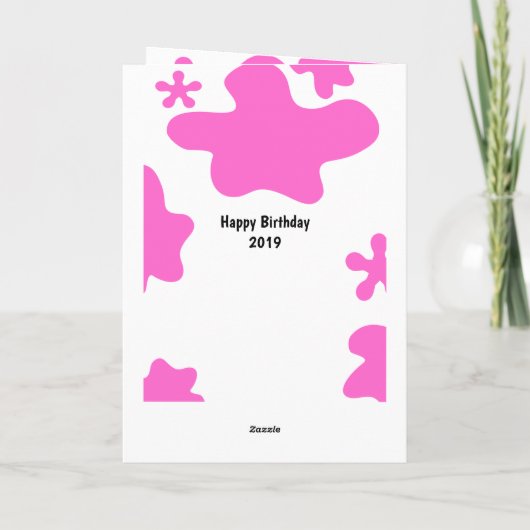 Pink Slime 8. Geburtstag Karte (Rückseite)