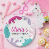 Pink Slime Geburtstagsparty Pappteller (Party)