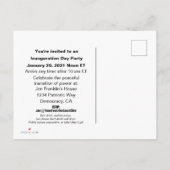 Pink-Slip im Weißen Haus für Trump Er ist verschwu Einladungspostkarte (Rückseite)