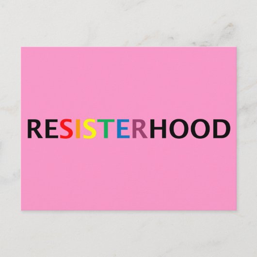 Pink Slip Resisthood Postcard Postkarte (Vorderseite)
