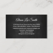 Pink Slipper Black Visitenkarte (Rückseite)