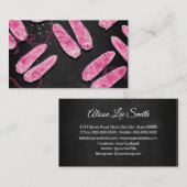 Pink Slipper Black Visitenkarte (Vorne/Hinten)