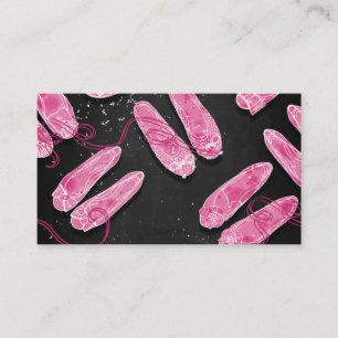 Pink Slipper Black Visitenkarte