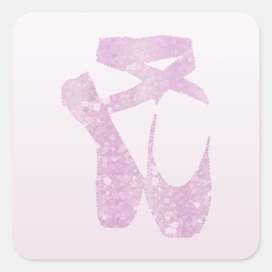 Pink Slippers Quadratischer Aufkleber (Vorderseite)