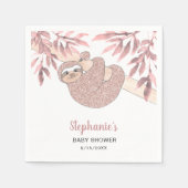 Pink Sloth Baby Dusche Serviette (Vorderseite)