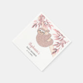 Pink Sloth Baby Dusche Serviette (Ecke)