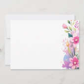 Pink Sloth Cuteness Baby Dusche Einladung (Rückseite)