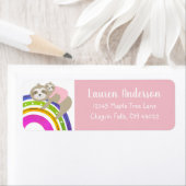 Pink Sloths Boho Rainbow Girl Baby Showadresse (Insitu)