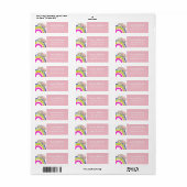 Pink Sloths Boho Rainbow Girl Baby Showadresse (Vorne)