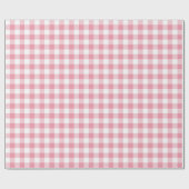 Pink Small 1 Inch Gingham Karo Geschenkpapier (Flach)