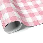 Pink Small 1 Inch Gingham Karo Geschenkpapier (Rolleneckpunkt)