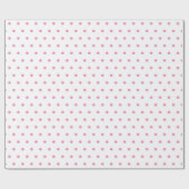 Pink Small Polka Dot Partys Weihnachtsgeschenk Geschenkpapier (Flach)
