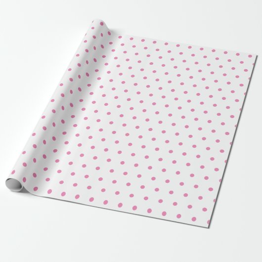 Pink Small Polka Dot Partys Weihnachtsgeschenk Geschenkpapier (Ungerollt)