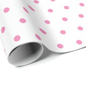 Pink Small Polka Dot Partys Weihnachtsgeschenk Geschenkpapier (Rolleneckpunkt)