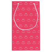 Pink Smile Pattern Geschenktasche Kleine Geschenktüte (Rückseite)