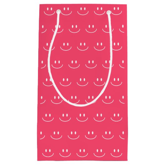 Pink Smile Pattern Geschenktasche Kleine Geschenktüte (Vorderseite)