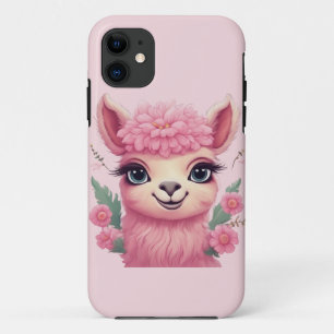 Pink Smiling Baby Lama Case-Mate iPhone Hülle
